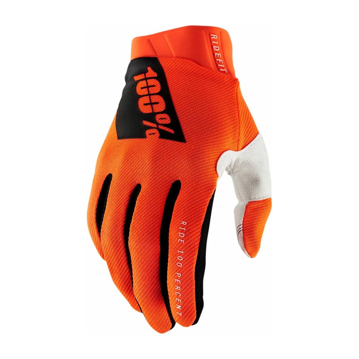100% MX Gloves Ridefit Flou Orange Black